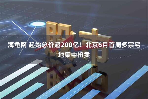 海龟网 起始总价超200亿！北京6月首周多宗宅地集中拍卖