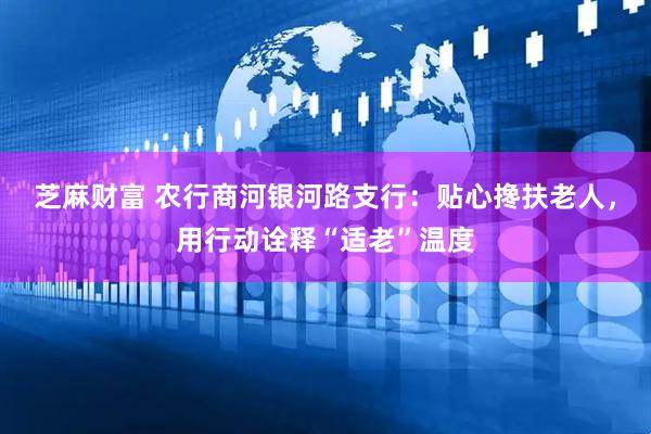 芝麻财富 农行商河银河路支行：贴心搀扶老人，用行动诠释“适老”温度